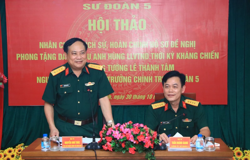 Hội thảo Nhân chứng lịch sử, hoàn chỉnh hồ sơ đề nghị phong tặng Anh hùng LLVT Nhân dân đối với Trung tướng Lê Thành Tâm
