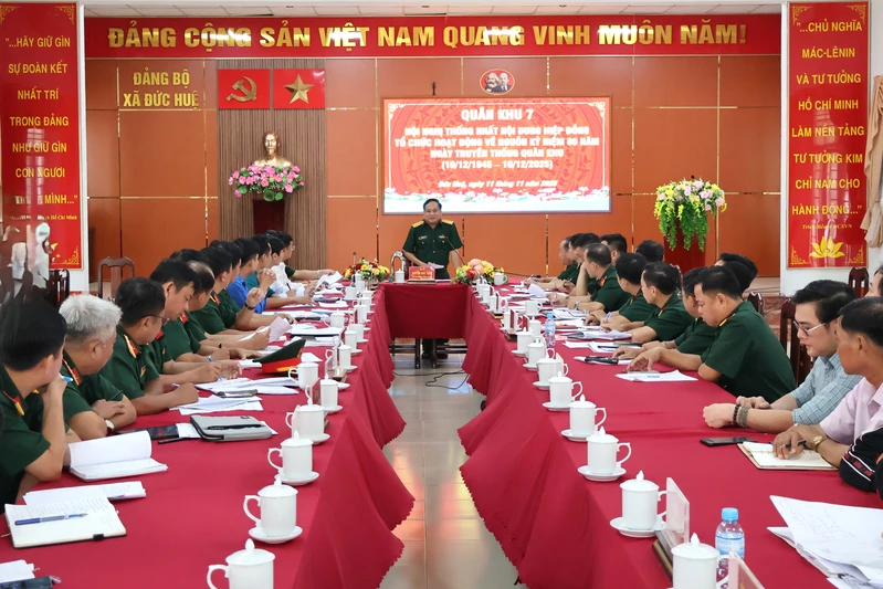 Quân khu 7 thống nhất nội dung hiệp đồng tổ chức hoạt động về nguồn kỷ niệm 80 năm Ngày Truyền thống