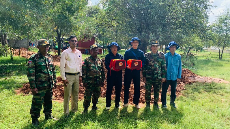 Đội K71, Bộ CHQS tỉnh Tây Ninh quy tập được 15 bộ hài cốt liệt sĩ Việt Nam tại Campuchia