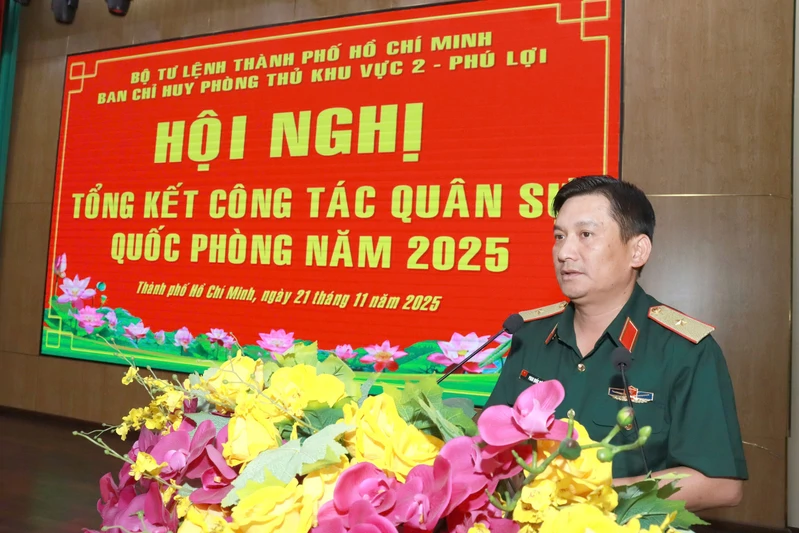 Ban chỉ huy Phòng thủ khu vực 2 - Phú Lợi tổng kết công tác quân sự, quốc phòng năm 2025 
