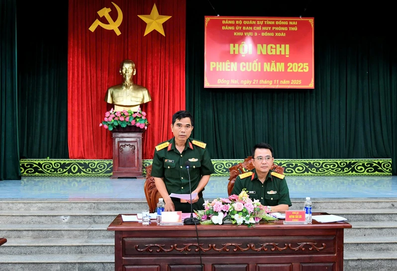 Đảng ủy Ban Chỉ huy Phòng thủ Khu vực 3 – Đồng Xoài lãnh đạo, chỉ đạo thực hiện thắng lợi nhiệm vụ năm 2025