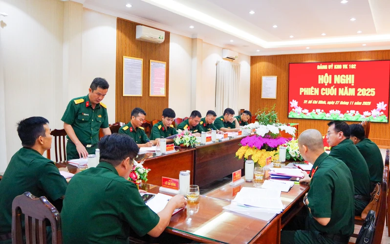 Đảng ủy Kho VK102 tổ chức hội nghị phiên cuối năm 2025