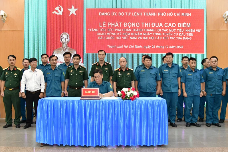 Bộ Tư lệnh TPHCM phát động thi đua cao điểm kỷ niệm 80 năm Ngày Tổng tuyển cử đầu tiên bầu cử Quốc hội Việt Nam