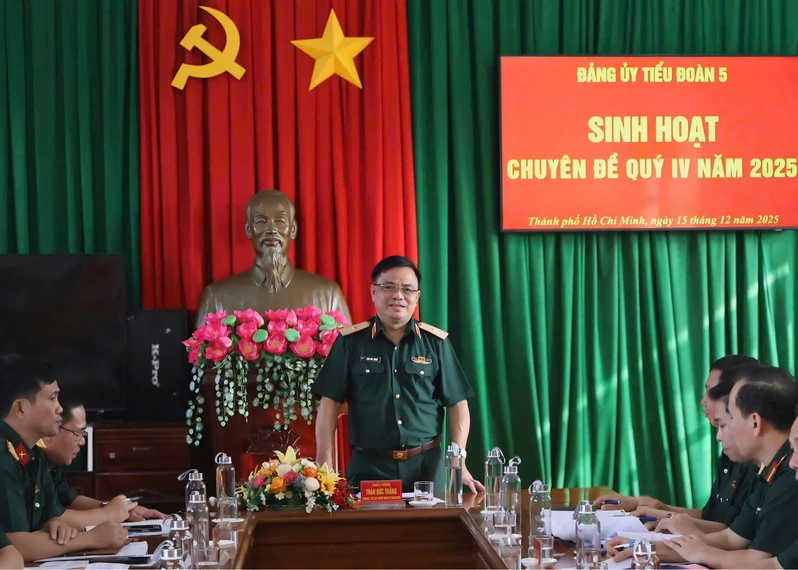 Đảng ủy Tiểu đoàn 5, Lữ đoàn 657 sinh hoạt chuyên đề quý IV năm 2025