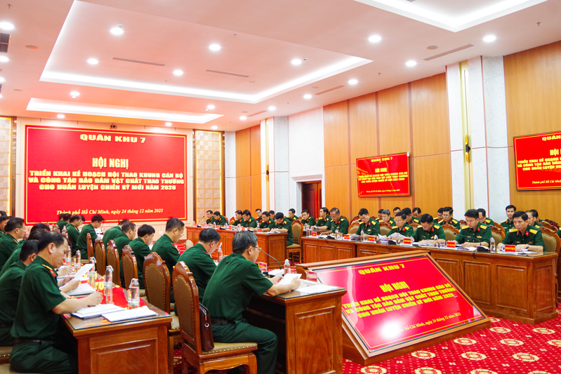 Quân khu 7 triển khai kế hoạch hội thao và công tác bảo đảm vật chất, thao trường huấn luyện chiến sĩ mới