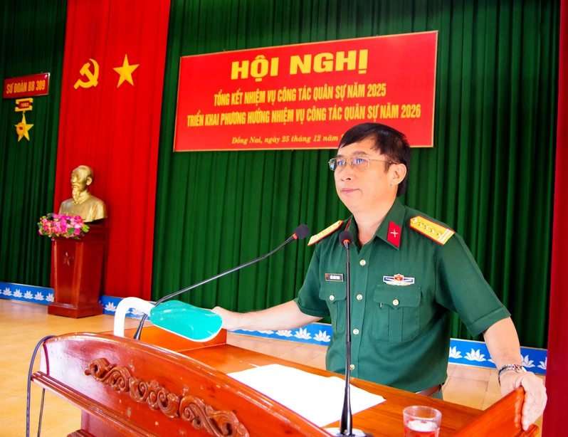Sư đoàn 309 tổng kết nhiệm vụ công tác quân sự năm 2025