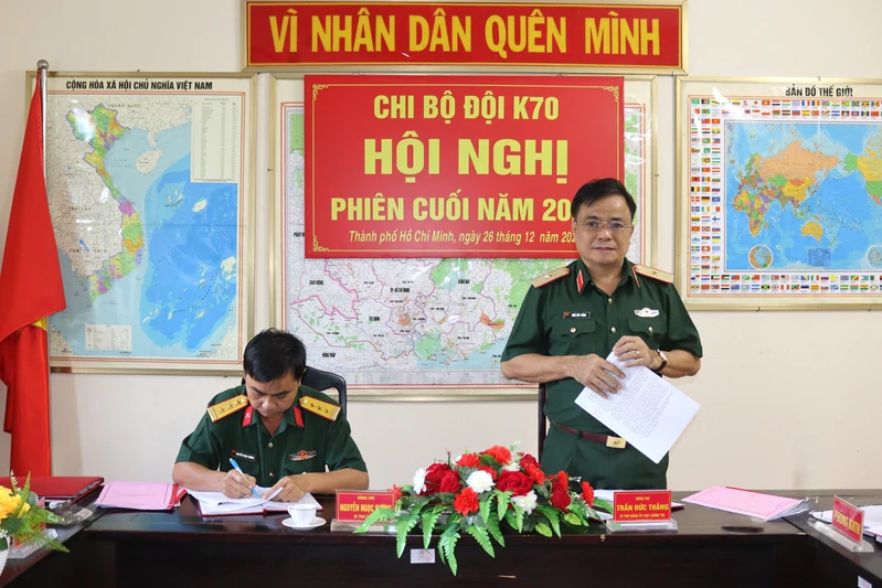 Chi bộ Đội K70 lãnh đạo hoàn thành tốt nhiệm vụ năm 2025
