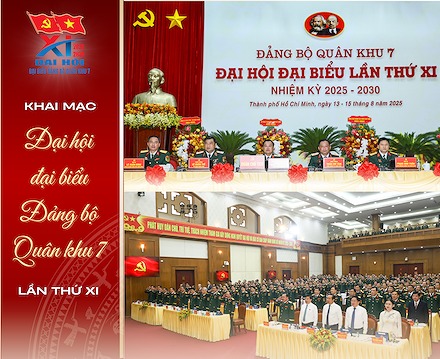 Khai mạc Đại hội đại biểu Đảng bộ Quân khu 7 lần thứ XI