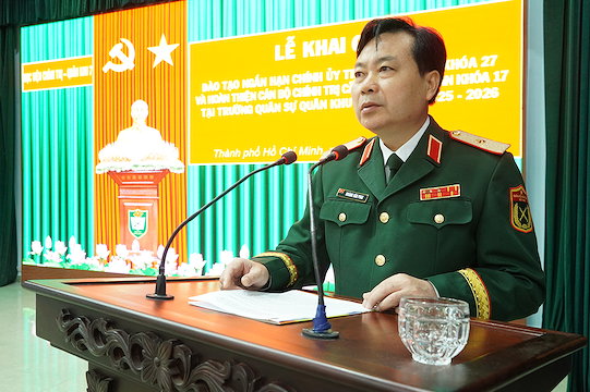 Khai giảng đào tạo ngắn hạn Chính ủy trung, lữ đoàn và hoàn thiện cán bộ chính trị cấp trung, sư đoàn năm học 2025 - 2026