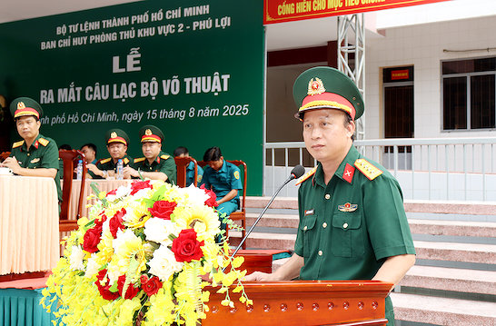 Đẩy mạnh phong trào võ thuật tại Ban Chỉ huy Phòng thủ khu vực 2 - Phú Lợi 
