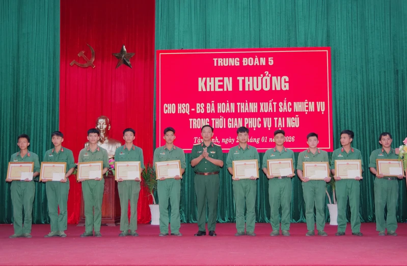 Trung đoàn 5, Sư đoàn 5 gặp mặt, giao lưu với hạ sĩ quan, chiến sĩ chuẩn bị xuất ngũ năm 2026
