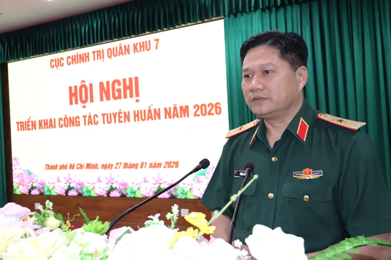 Cục Chính trị Quân khu 7 triển khai công tác tuyên huấn năm 2026