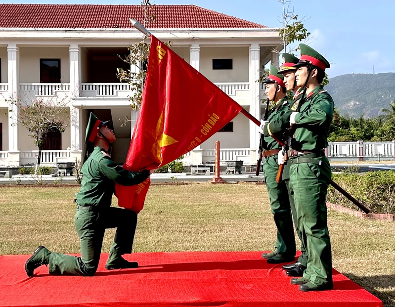 Ban CHPT khu vực 6 – Đặc khu Côn Đảo tiễn quân nhân hoàn thành nghĩa vụ quân sự năm 2026
