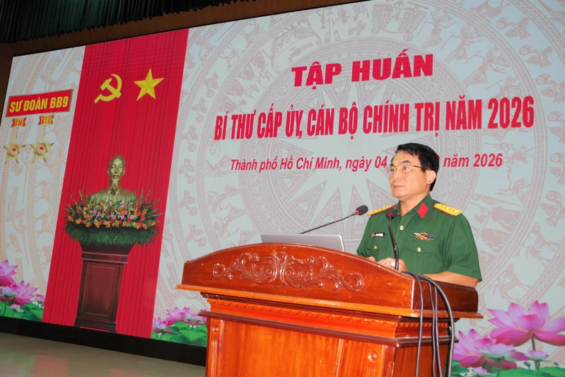 Sư đoàn 9 tập huấn bí thư cấp ủy, cán bộ chính trị năm 2026
