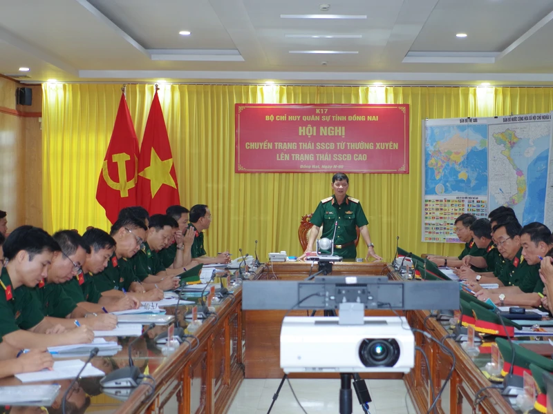 Quân khu 7 kiểm tra luyện tập chuyển trạng thái SSCĐ tại Bộ CHQS tỉnh Đồng Nai