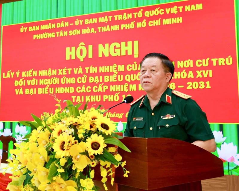 Cử tri thống nhất đề cử Đại tướng Nguyễn Trọng Nghĩa ứng cử Đại biểu Quốc hội khóa XVI