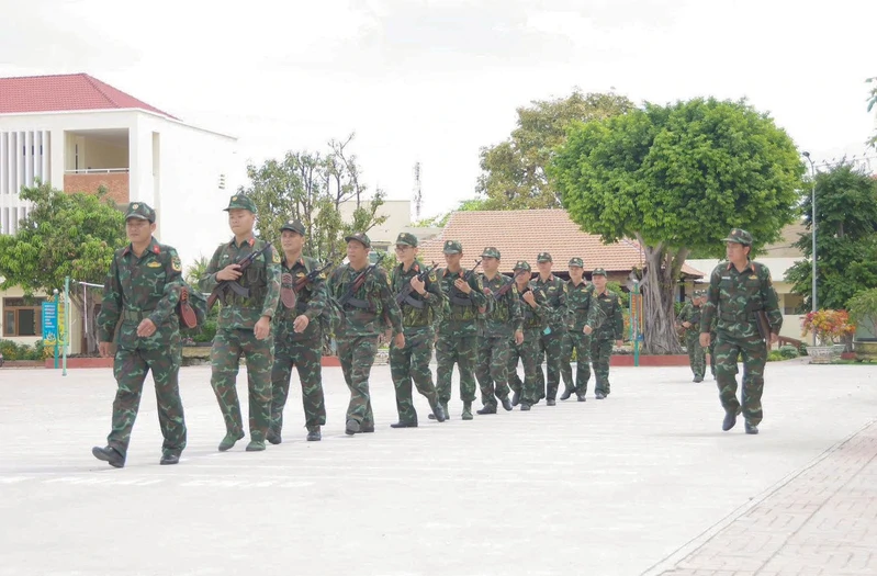 Ban Chỉ huy Phòng thủ Khu vực 5 – Phan Thiết tổ chức luyện tập chuyển trạng thái sẵn sàng chiến đấu 