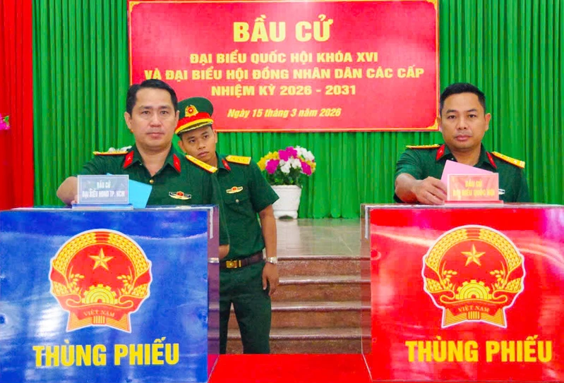 Khu vực bầu cử số 4 (Trung đoàn 271): Rộn ràng không khí ngày hội của non sông