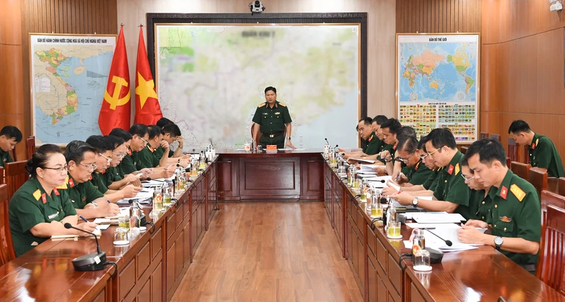 Cục Chính trị Quân khu 7 thẩm định dự thảo kết luận của Ban Thường vụ Đảng ủy Quân khu lãnh đạo thực hiện nhiệm vụ quý I năm 2026