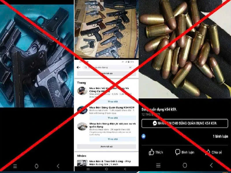 Đề xuất phạt đến 50 triệu đồng đối với hành vi mua bán vũ khí, trang phục công an, quân đội trên không gian mạng
