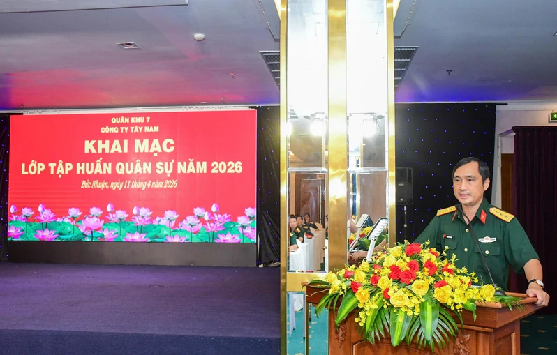 Công ty Tây Nam khai mạc lớp tập huấn Quân sự năm 2026