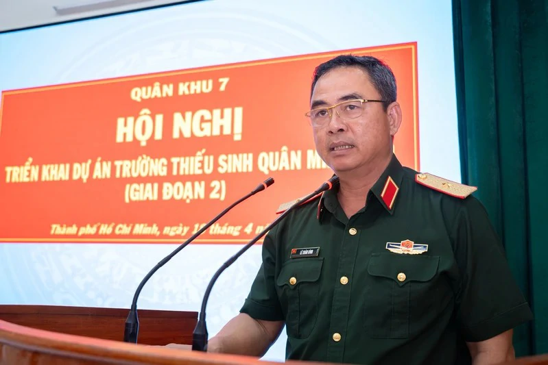 Thiếu tướng Lê Xuân Bình chủ trì Hội nghị triển khai dự án Trường Thiếu sinh quân miền Nam (giai đoạn 2)