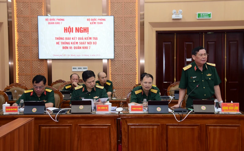 Thông báo kết quả kiểm tra hệ thống kiểm soát nội bộ Quân khu 7