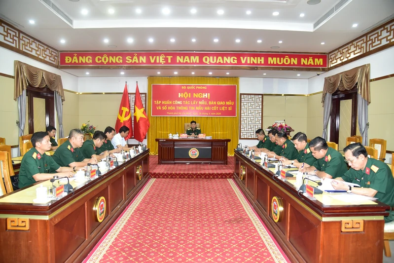 Bộ Quốc phòng tập huấn công tác lấy mẫu, bàn giao mẫu và số hóa thông tin mẫu hài cốt liệt sĩ