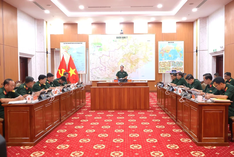 Quân khu 7 giao ban khối tư pháp, thanh tra, pháp chế tháng 4 năm 2026