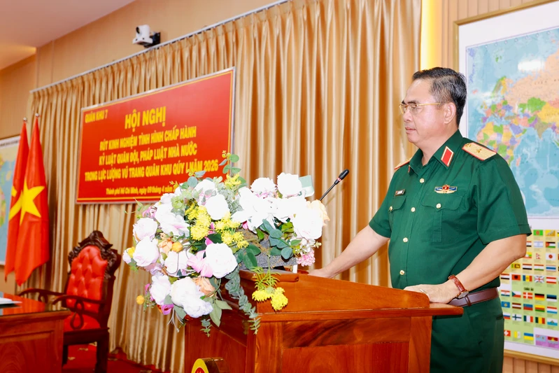 Quân khu 7 rút kinh nghiệm chấp hành kỷ luật Quân đội, pháp luật Nhà nước Quý I năm 2026
