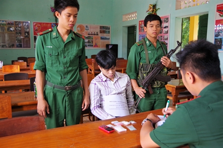 Đồn Biên phòng Liên Hương, huyện Tuy Phong, tỉnh Bình Thuận bắt giữ đối tượng tàng trữ trái phép chất ma túy”