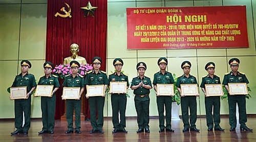 Quân đoàn 4: Sơ kết 5 năm thực hiện Nghị quyết 765 của Quân ủy Trung ương về nâng cao chất lượng huấn luyện