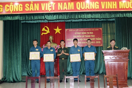 LLVT huyện Hóc Môn: Phát động Thi đua cao điểm chào mừng Đại hội Thi đua Quyết thắng LLVT Thành phố Hồ Chí Minh
