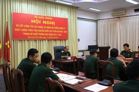 Bộ Quốc phòng tổ chức  Hội nghị trực tuyến sơ kết công tác xây dựng, áp dụng Hệ thống quản lý chất lượng ISO 9001:2008 trong Bộ Quốc phòng  giai đoạn 2014-2018
