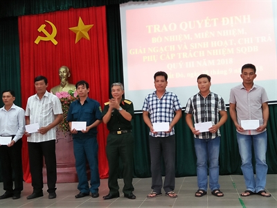 Huyện Đất Đỏ, tỉnh Bà Rịa – Vũng Tàu chi trả phụ cấp trách nhiệm dự bị động viên quý 3 năm 2018