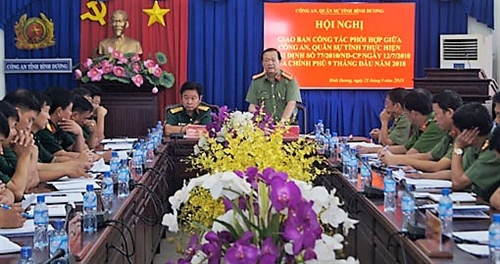 Tỉnh Bình Dương: 9 tháng năm 2018, lực lượng công an và quân sự phối hợp tuần tra hơn 15.900 cuộc
