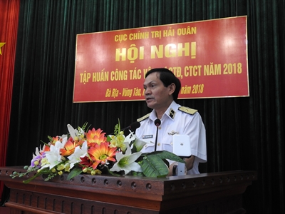 Cục Chính trị Hải quân: Tập huấn vật tư công tác Đảng, công tác Chính trị