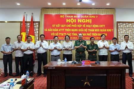 Bộ Tham mưu Quân khu 7 ký kết Quy chế phối hợp về lĩnh vực công nghệ thông tin