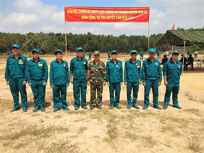 Ban CHQS huyện Nhà Bè, Thành phố Hồ Chí Minh kiểm tra bắn đạn thật cho lực lượng dân quân