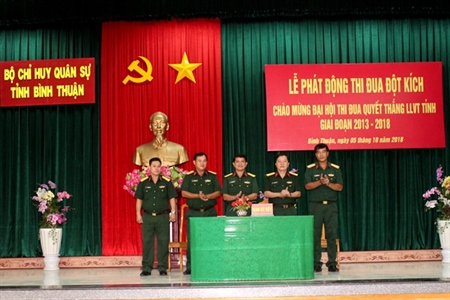 LLVT tỉnh Bình Thuận phát động thi đua chào mừng Đại hội thi đua quyết thắng giai đoạn 2013-2018