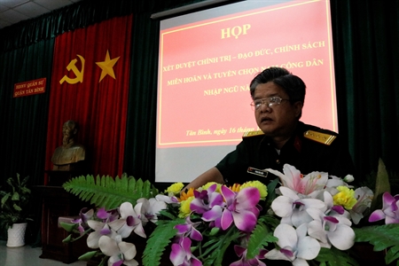 Quận Tân Bình: Xét duyệt tiêu chuẩn tuyển chọn, gọi công dân nhập ngũ năm 2019