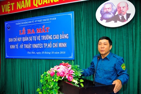 Thành lập Tự vệ Trường Cao đẳng Kinh tế - Kỹ thuật Vinatex Thành phố Hồ Chí Minh
