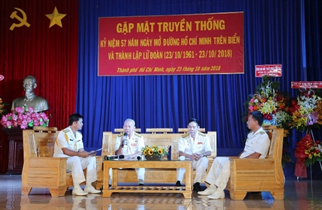 Lữ đoàn 125 Vùng 2 Hải quân gặp mặt truyền thống ngày mở đường Hồ Chí Minh trên biển