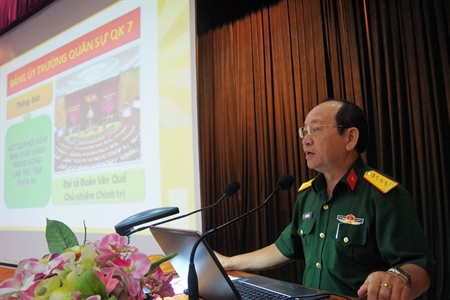 Đảng ủy Trường Quân sự Quân khu thông báo kết quả Hội nghị lần thứ 8 Ban Chấp hành Trung ương Đảng khóa XII