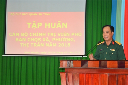 Bộ CHQS tỉnh Bình Phước bế giảng tập huấn cán bộ xã phường, thị trấn