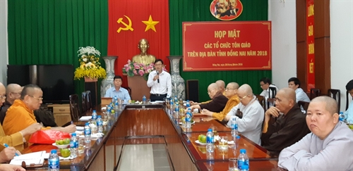 Tỉnh Đồng Nai họp mặt chức sắc Phật giáo trên địa bàn tỉnh