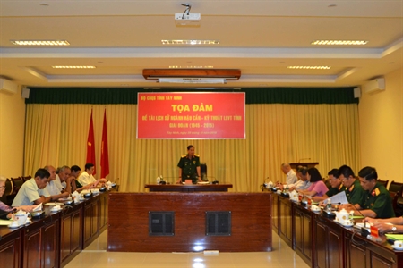 Bộ CHQS tỉnh Tây Ninh: Hội thảo đề tài lịch sử ngành Hậu cần – Kỹ thuật giai đoạn 1945 – 2015.