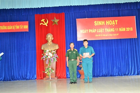 Trường Quân sự tỉnh Tây Ninh tọa đàm Ngày Pháp luật