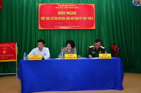 Tổ Đại biểu Quốc hội khóa XIV, Đơn vị số 2 – Thành phố Hồ Chí Minh tiếp xúc cử tri