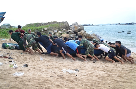 Bộ CHQS tỉnh Bình Thuận: Chủ động phòng chống bão số 9